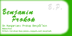 benjamin prokop business card